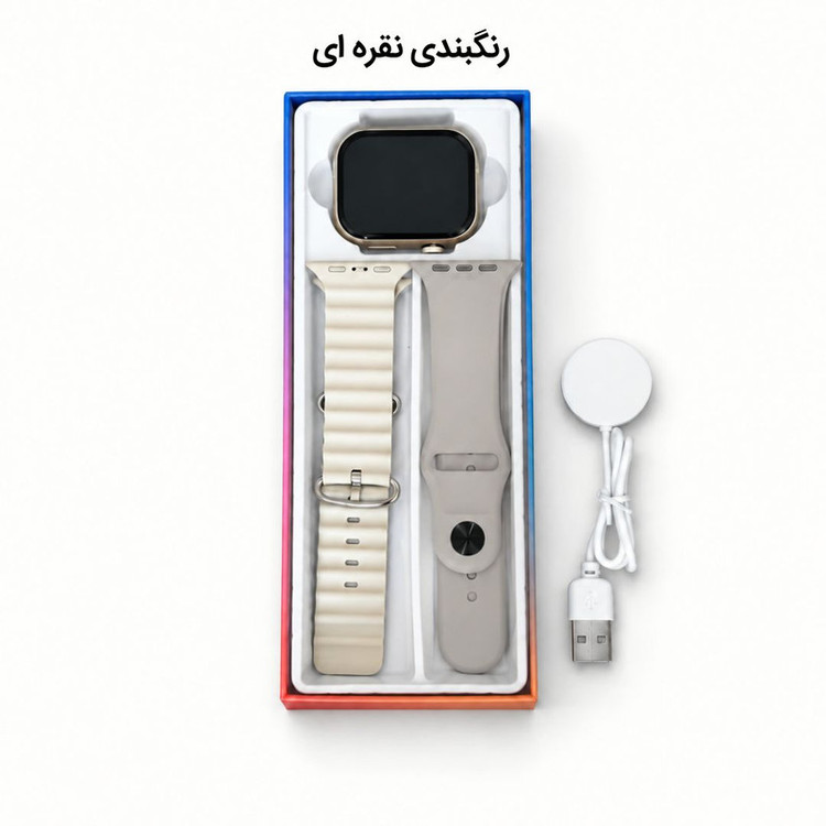 ساعت هوشمند 46 میلی متری مدل ME08 با ۲ بند سیلیکونی